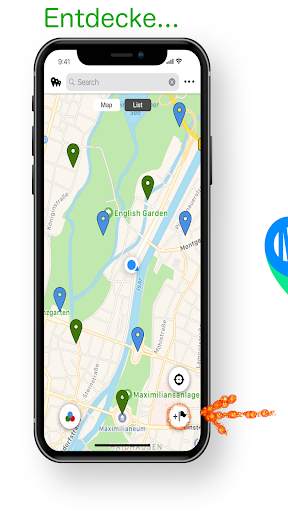MapCapp: Plätze Livechat, augmented game, live map screenshot 2