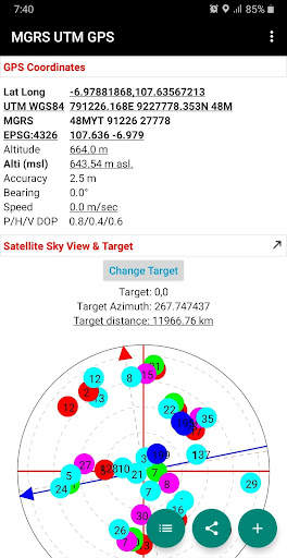 MGRS UTM GPS screenshot 1