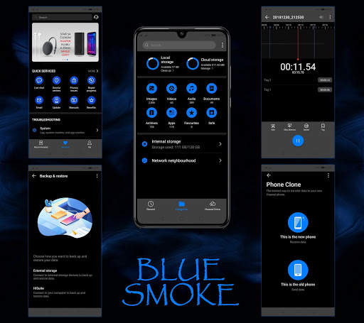 [EMUI 9.1]Blue Smoke Theme screenshot 5