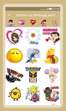Stickers For Whatsapp & Facebook screenshot 1