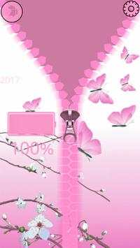 Butterfly Zipper Lock Screen screenshot 4