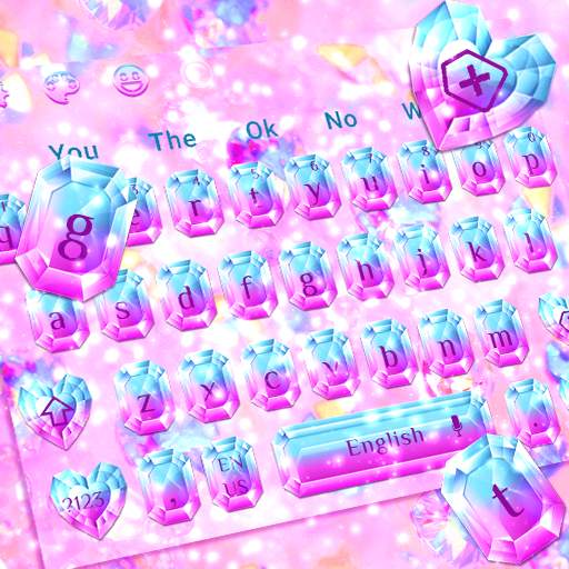 Diamond Heart Keyboard Theme 10001004