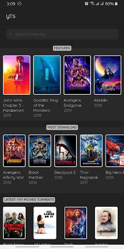 y.t.s movies (Browser   Magnet Torrent) screenshot 1