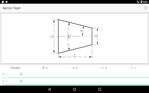 Aproxo Taper Calculator screenshot 5