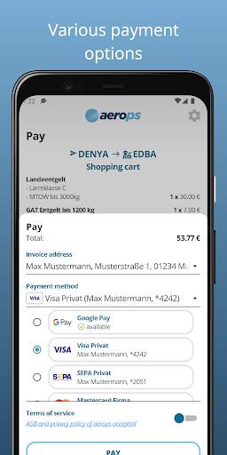 aerops payment app screenshot 4