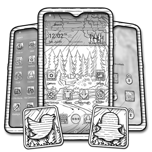 Forest Sketch Launcher Theme icon