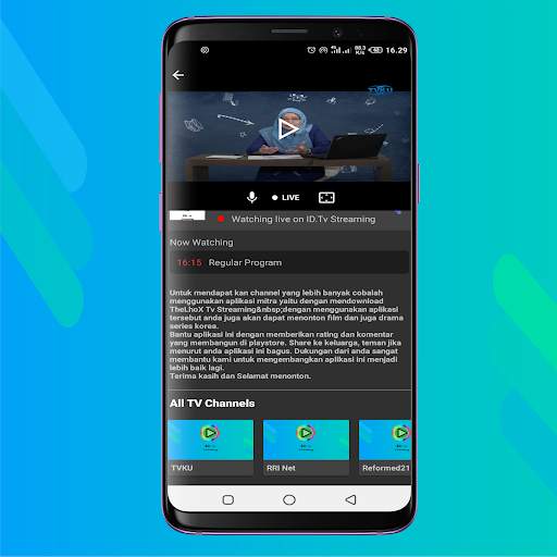 ID Tv Live Streaming Indonesia 6 تصوير الشاشة