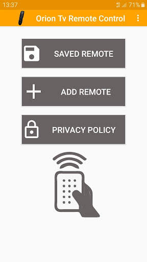 Orion Tv Remote Control 1 تصوير الشاشة