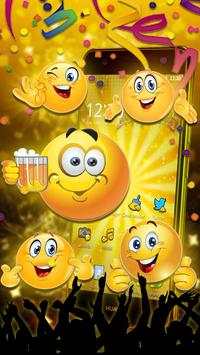 año nuevo Emoji 3D Theme screenshot 3