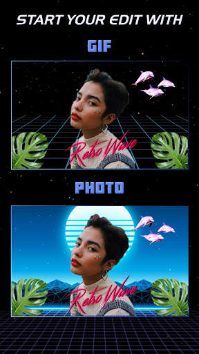 Retrogram 🌴: Retrowave Photo, GIF & Text Maker screenshot 2