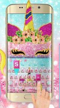Glitter Unicorn Keyboard screenshot 2