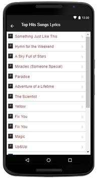 Coldplay Music Lyrics screenshot 3