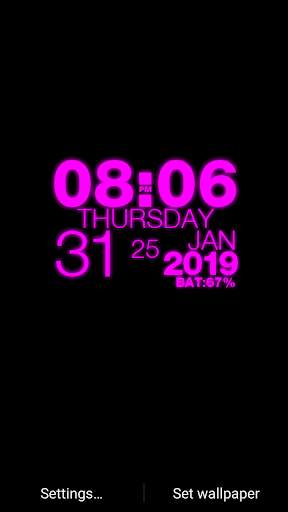 Wallpaper Clock Digi Clock Lwp screenshot 7