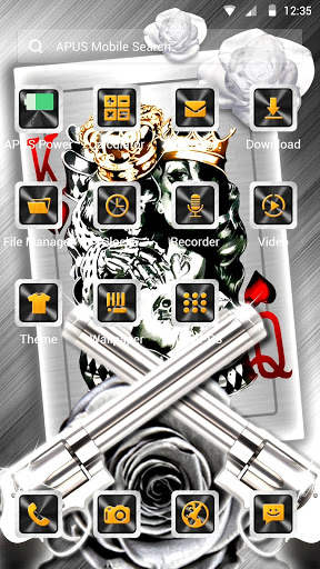 Silver Queen King APUS Launcher theme 2 تصوير الشاشة