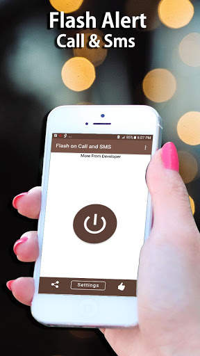 Flash on Call & SMS, Flashlight Alert Bright Torch screenshot 1
