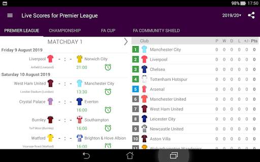 Live Scores for Premier League screenshot 11