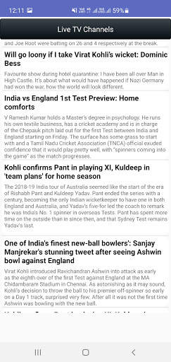 All TV Channels and cricket line screenshot 3