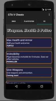 Cheat Codes for GTA 5 screenshot 3