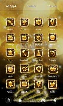 Golden Xmas Parallax V Launcher Theme screenshot 3
