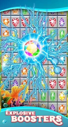 Jewels Star Atlantis Quest match 3 screenshot 1