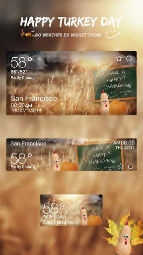 Happy Turkey Day GO Weather EX screenshot 1
