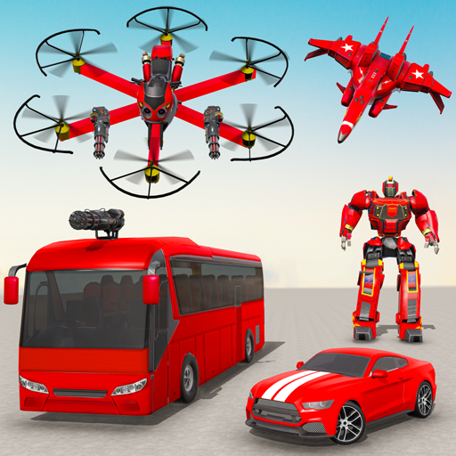 US Drone Bus Robot Transform icon