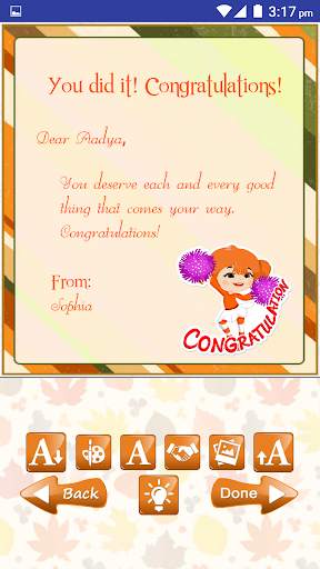 Congratulations Greeting Maker screenshot 2