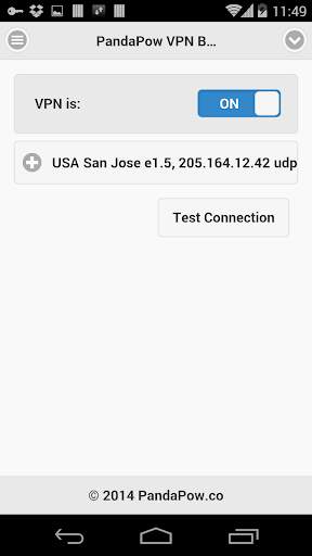 PandaPow VPN (Android 4 ) screenshot 1