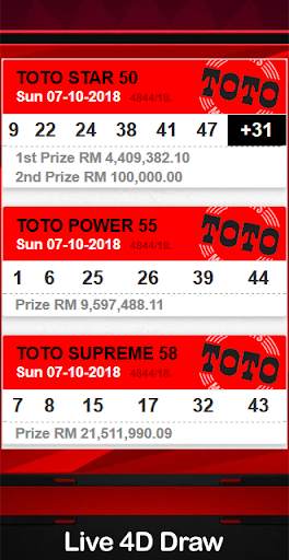 Live 4D Draw Result screenshot 4