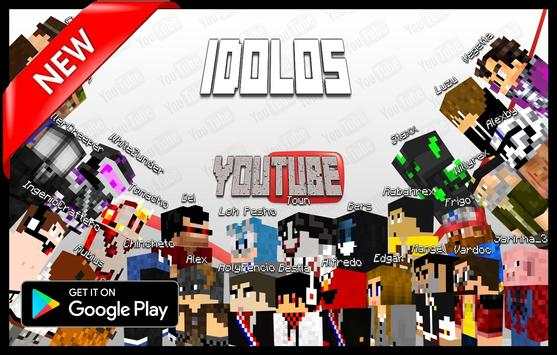 Youtubers Skins MCPE screenshot 1