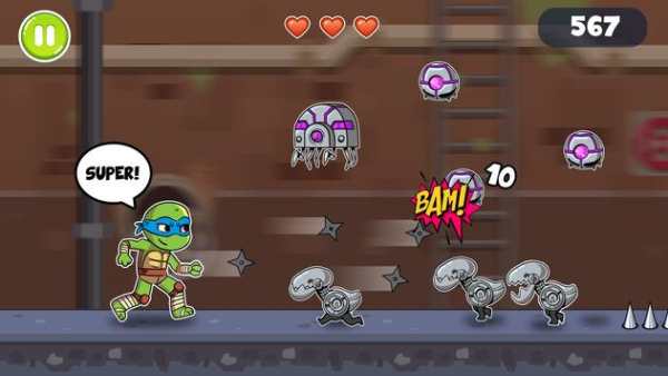 Ninja runner turtles screenshot 2