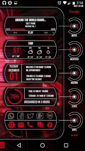CMX - Side Sektors · KLWP Theme screenshot 3