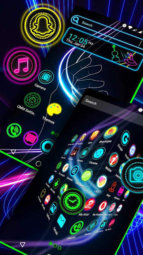 Neon Launcher Theme screenshot 2