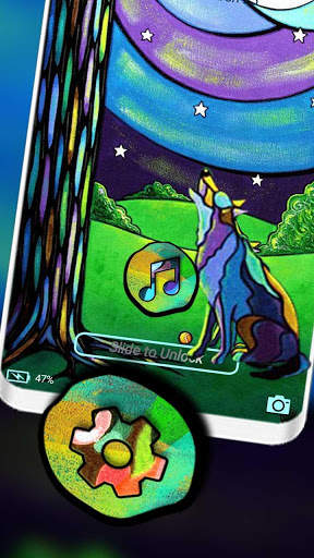 Crayon Art Wolf Launcher Theme 3 تصوير الشاشة