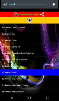 Ed Sheeran music with lyrics 3 تصوير الشاشة