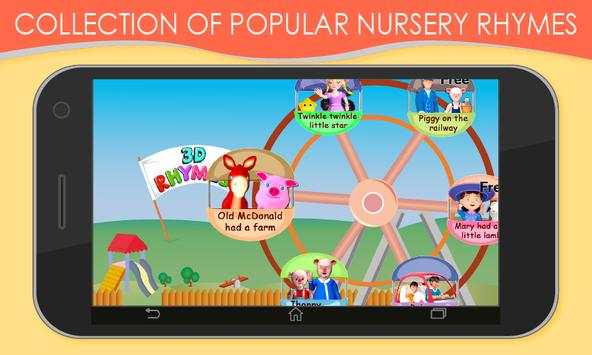 3D Nursery Rhymes for Kids 2 تصوير الشاشة