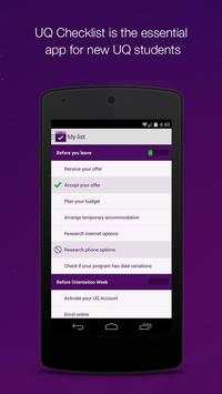 UQ Checklist screenshot 1