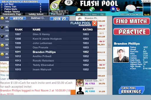 Flash 8-Ball Pool Game screenshot 2