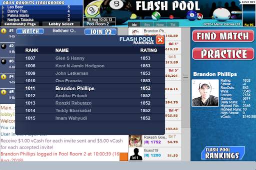 Flash 8-Ball Pool Game screenshot 2