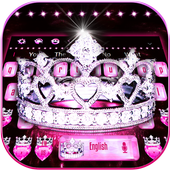 Rosa diamante tastiera tema icon