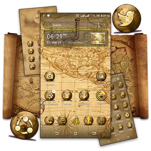 Ancient Map Launcher Theme 1.6