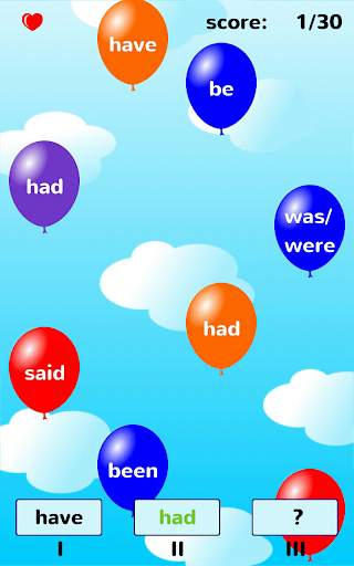 English Irregular Verbs Game screenshot 2