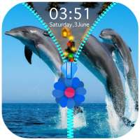 Dolphin Zipper Lock Screen