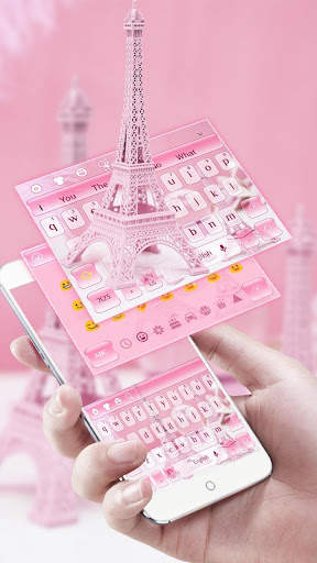 Pink Eiffel Tower Keyboard screenshot 1