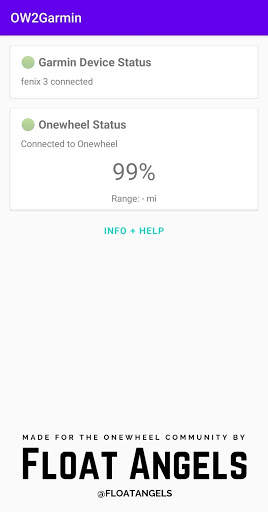OW2Garmin: Onewheel battery status on your watch screenshot 1