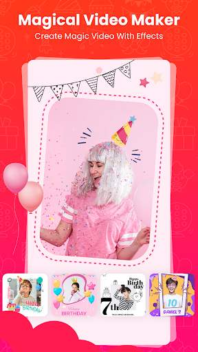 Birthday Effect Photo Video Maker with Music screenshot 3