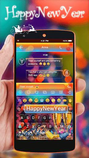 Happy New Year Emoji Keyboard screenshot 1