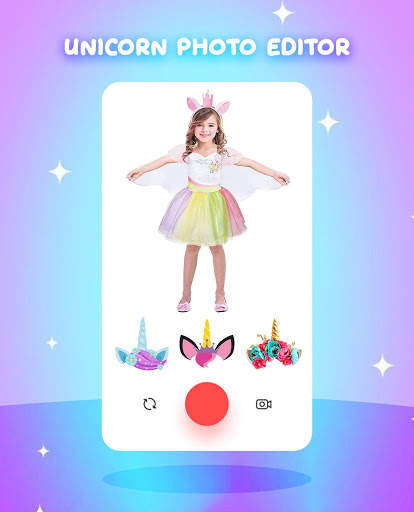 Unicorn Photo Editor - Glitter Unicorn Stickers 1 تصوير الشاشة