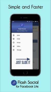 FlashSocial for Facebook Lite screenshot 1