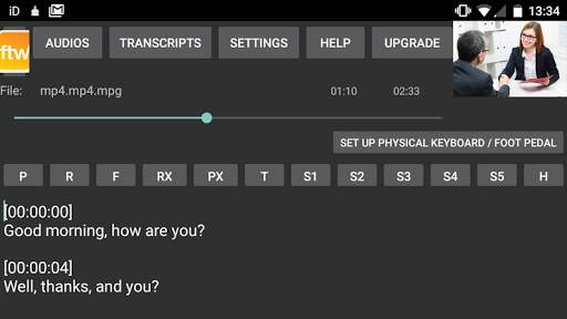 Transcription Software - the FTW Transcriber screenshot 1